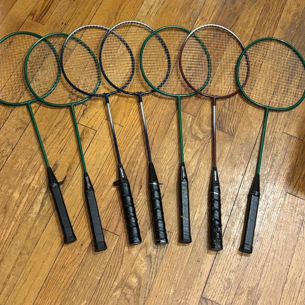 Outdoor Green and Black Badminton Racket Set